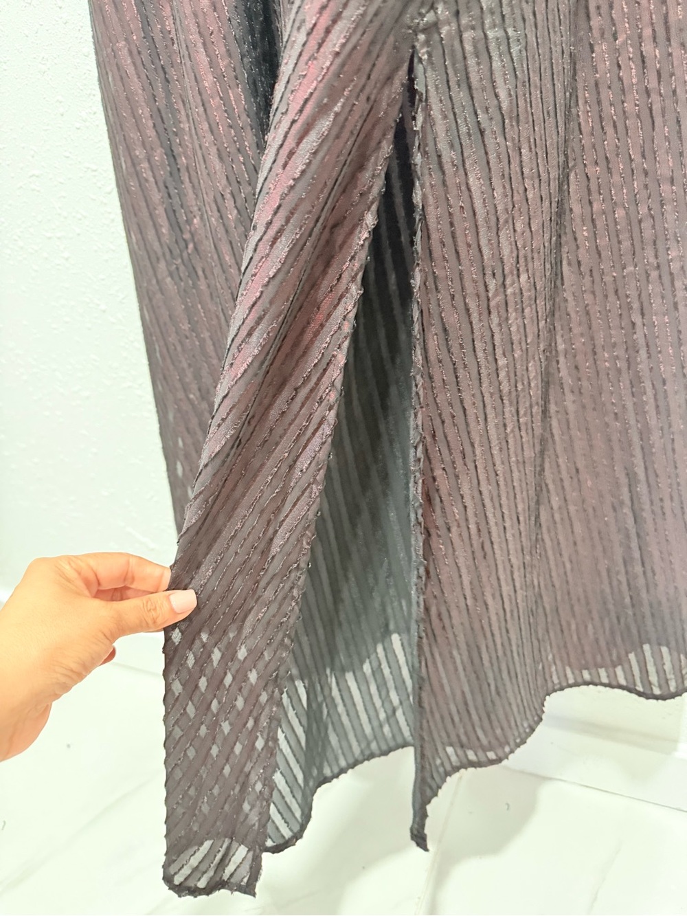 ModCloth Black Metallic Pleated Maxi Dress 3X - Picture 7 of 9